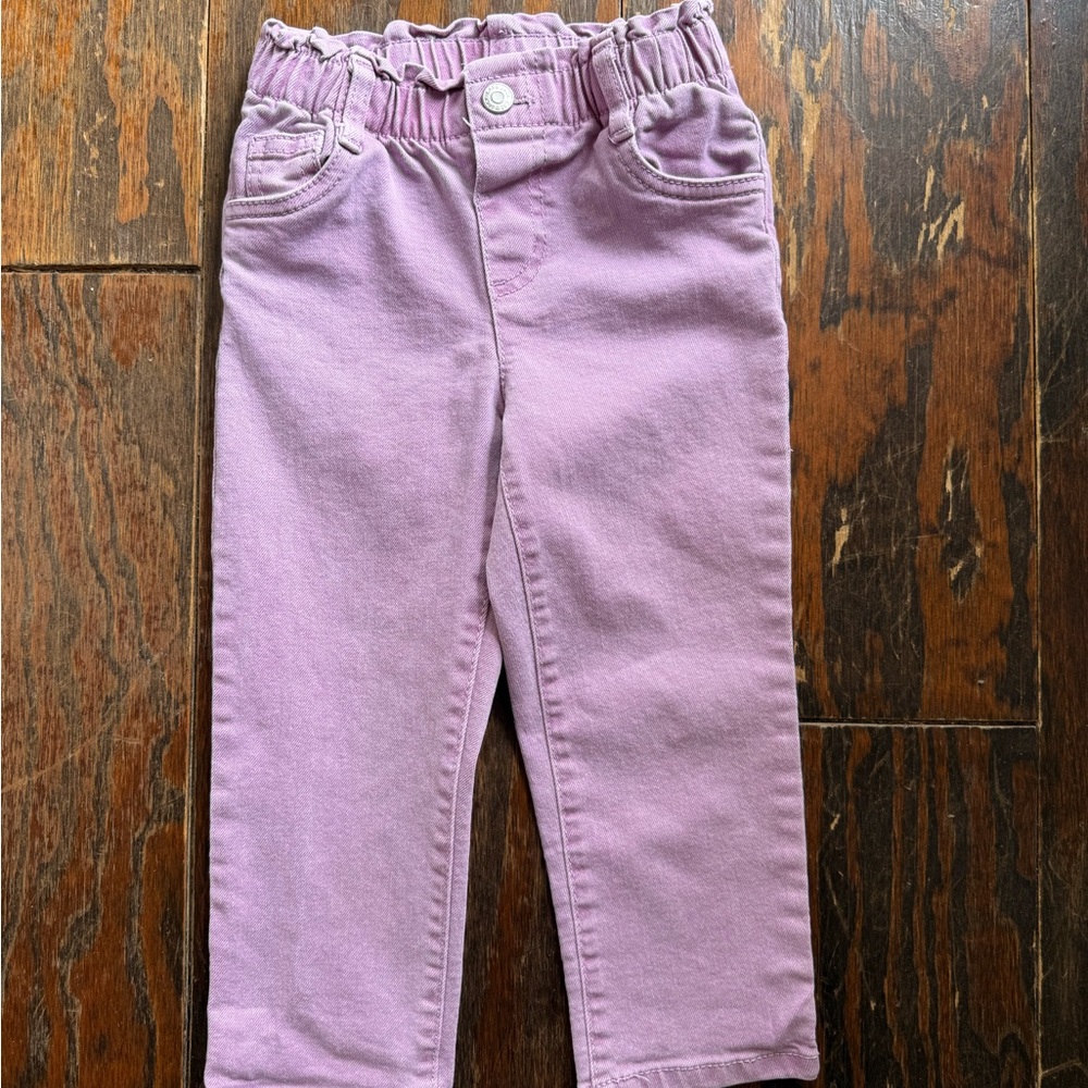 Cat & Jack Lavender Paperbag Waist Pants